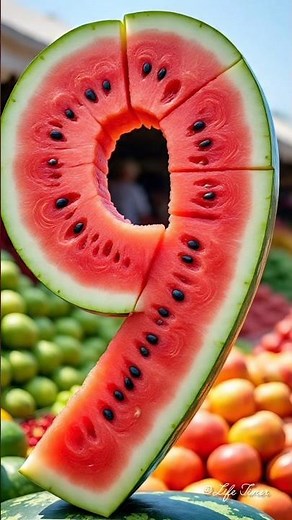 🍉 Watermelon Countdown 9 to 0 with Voice | Fun Timer for Kids #10seconds #countdown #shorts