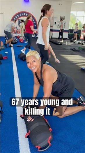 Push-Up & High-Plank Sandbag Pull Through | Core + Strength Training with Joyce | Fitness Coaching