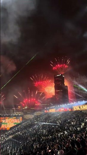 royal rumble end of show pyro and fireworks #royalrumble #wwe #wrestlemania