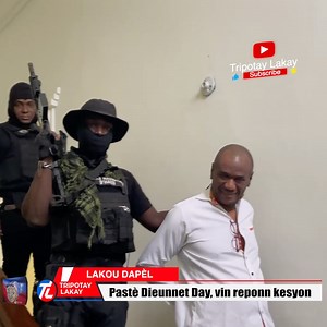 71K views · 447 reactions | Flash! Lapolis debake ak pastè Dieunnet Day "Eglise Sur Le Rocher" minote 2 bra dèyè pou l vin reponn kesyon pou enplikasyon li sou kagrezon zam Egliz Katolik Espiskopal la yo te sezi a. | Tripotay Lakay | Facebook