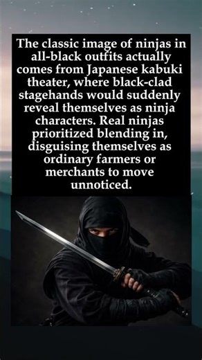 The Black Suit Myth: How Kabuki Created the Iconic Ninja Look #Ninja #Kabuki #JapaneseHistory