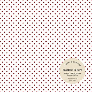 Crimson Polka Dot Digital Paper: Seamless Red Pattern (JPG Digital Download) - Etsy