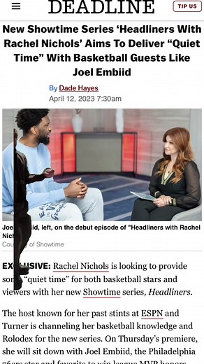 So thrilled to launch ‘Headliners with Rachel Nichols’ on Showtime tonight. Big names, big stories, big laughs - come hang out. #NBA #Showtime
