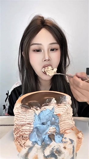 6.2K views · 94 reactions | Dark Chocolate Lava Chocolate Mousse Cake Chocolate Ganache Coated Chocolate Mousse Cake ASMR | Jane Asmr | Chi-Chi Asmr | Facebook