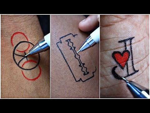 Best of pen tattoo designs || new fresh designs unlocked here || must watch very beautiful video