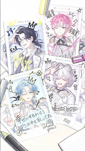 チェキ風カード全力で可愛く落書きしてみた！【 にじさんじ / すぷれあ 】#すぷれあHA