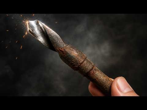 Restoring a Heavily Rusted Drill Bit | From Rust to Razor Sharp