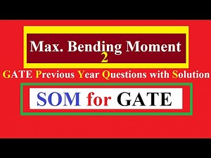 Maximum Bending Moment and Stress in Simply Supported Beam, Strength of Materials, GATE Video Lecture - Mechanical Engineering