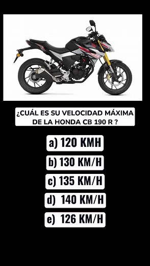Velocidad máxima de la Honda CB 190: Todo lo que debes saber