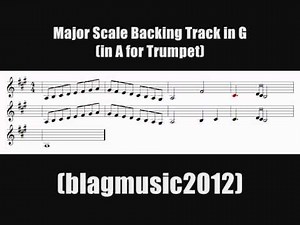 Major Scale Trumpet Drills - Backing Track in G (A for Trumpet)