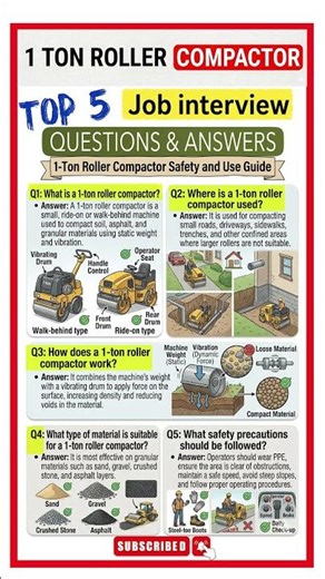 1 Ton Roller Compactor // Top 5 Interview Questions & Answers