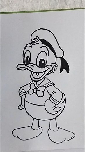 How To Draw Donald Duck For Beginners #shorts #trending #donaldduck #art #viral #ytshorts #drawing