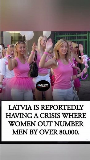Latvia’s crisis: 80,000 more women. #Latvia #DemographicCrisis #shorts #Viral