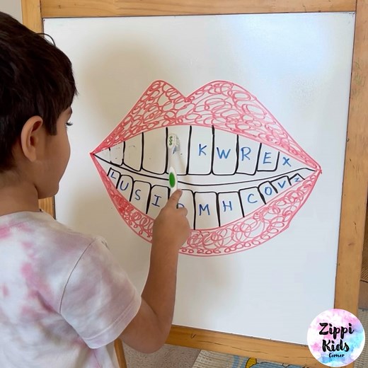 Super cute Alphabets practice for the dental week 🦷🪥🦷 ... Use a whiteboard and let the kids say the letters aloud and clean them with a toothbrush 🪥🪥🪥... Perfect activity for the month of February 🦷🪥🦷 #kindergarten #preschool #dental #activity | Zippi Kids Corner