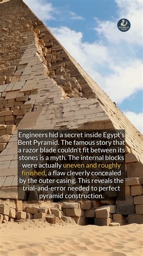 The Bent Pyramids unique shape isnt a mistake but a brilliant engineering fix to prevent collapse. #history #egypt #ancienthistory #archaeology | Historical Files