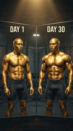 30-Day Challenge: How I Transformed My Body Shape with Push-Ups Only at Home? #shorts