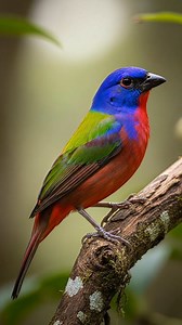 Rainbow Explosion Male Painted Bunting in Tropical Light #birdwatcher #birdwatching #wildlife #nature #birdslover | Saving Birds