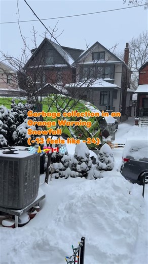 AE Avi | Abi in Toronto on Instagram: "no classes today due to Orange Warning Snowfall, garbage collection day, but yeah i got to go to work… 🇨🇦💝🙏💯 #toronto #canada #family #winter #snow"