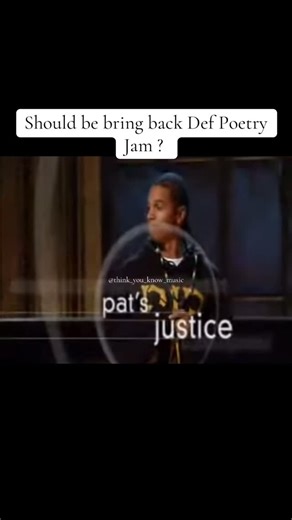 @think_you_know_music on Instagram: "Speaker: Pat’s Justice. DEF POETRY JAM: Started as Danny Simmons’ idea to bring the energy of the spoken word/slam poetry scene to a wider audience, inspired by his brother Russell Simmons’ Def Comedy Jam, eventually becoming an HBO series (2002-2007) after gaining traction from a pilot and a Broadway run, showcasing poets and celebrities in a high-production format that bridged underground poetry with mainstream pop culture. #music #tiktok #poetry #reels #hi