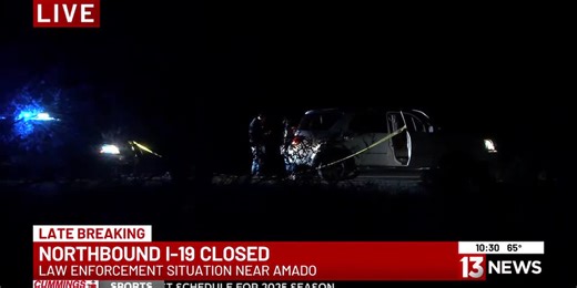 Interstate 19 closed in Amado Arizona