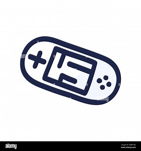 Joystick for video game. Controller buttons hand-drawn in doodle-style vector icon. Vector illustration Stock Photo - Alamy