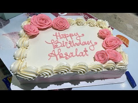 How to Decorate a Sheet Cake | How to decorate a slab Cake | How to decorate a rectangle cake