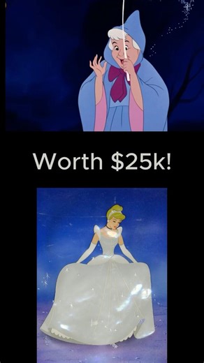 $25k Cinderella ballgown animation cel