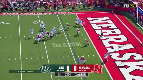 Nick Poulos finds Riley Neer for TD, giving Ohio early lead over Nebraska