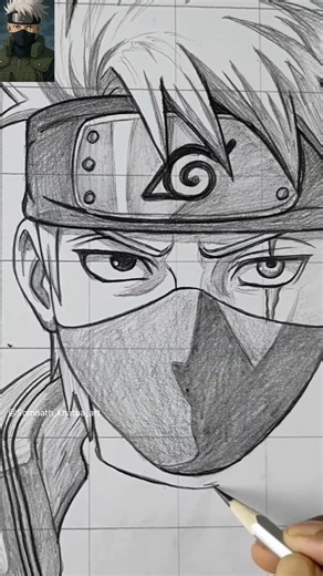 Kakashi Hatake Drawing 🔥 Naruto Anime ✍️ #shorts #anime #naruto #narutoshippuden #kakashi #Sharingan