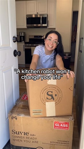 Suvie Kitchen Robot on Instagram: "Imagine coming home and dinner is already waiting for you. ✨ That’s what Suvie does. It’s not just a kitchen helper, it’s a life upgrade. No more rushing, no more hours over the stove. Just load it, scan the meal card, and go live your life — Suvie takes care of the rest."
