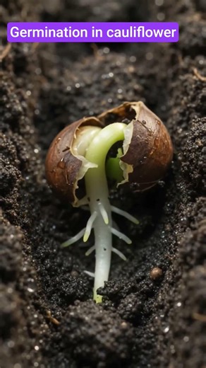 Germination in cauliflower #cauliflower #germination #lifecycle #biology #educationalvideo