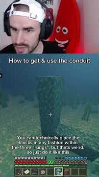 How to get and how to use the conduit. #minecraft #bedrock