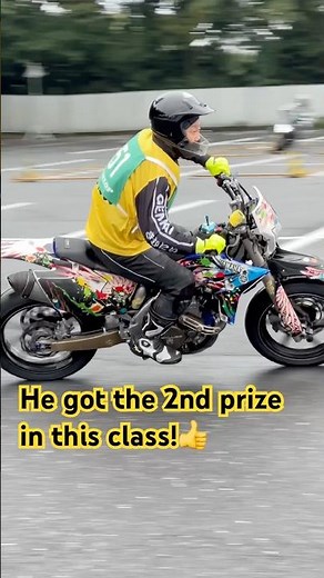 The colorful #wr450f Full Sends it! Rank C1, the 2nd prize, His name is Kimnee! #motogymkhanajapan