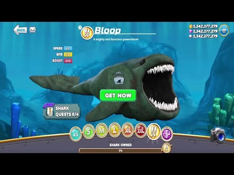 HUNGRY SHARK WORLD 🔥 THE BLOOP NEW SHARK COMING SOON - ALL 50 SHARKS UNLOCKED HACK GEMS COINS MOD