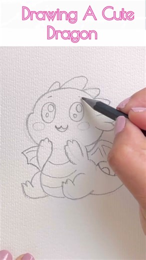 Drawing a cute dragon!More to color!#short #drawing process #drawing #relaxationsounds #art therapy