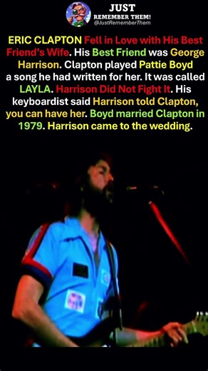 ERIC CLAPTON Fell in Love with GEORGE HARRISON’s Wife 💔 He Wrote LAYLA for Her #shorts
