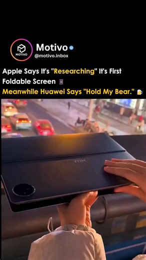 Motivo on Instagram: "Apple says it’s still “researching” foldables, while Huawei is already operating multiple devices as one unified system. 🚀🧠 This is Huawei’s Super Device approach, a cross device architecture where your phone, tablet, and laptop function as a single workspace. Instead of basic screen casting, the system can handoff apps, windows, and tasks across screens with minimal friction because the devices share capabilities at the OS level, not just the display. The real advantage 