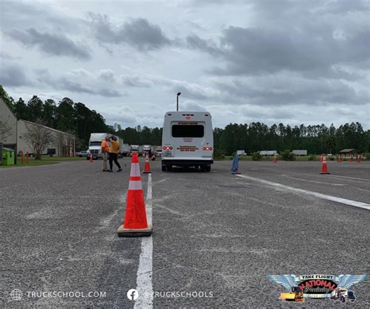 Watching our students confidently execute complex maneuvers is a testament to their hard work and our instructors’ dedication. They're getting the hang of it! #ManeuverMastery #CDLClass #RoadToSuccess | Truck School