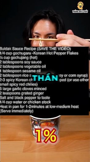 Công Thức Bí Mật Sốt “Mì Cay Buldak” Top 1 Thế Giới Bị Lộ #shorts #thangbiettuot