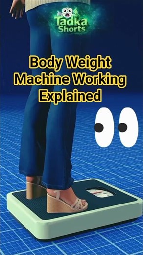 Body Weight Machine Working Explained | 3D Animation #Shorts