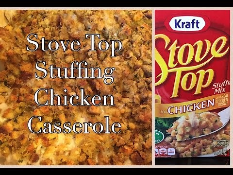 Stove Top Stuffing Chicken Bake Casserole | Kraft + Campbell's Soup Recipe | The Green Notebook