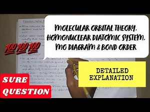 Molecular orbital theory & Homonuclear diatomic molecule |Engineering Chemistry |1st year |Cusat