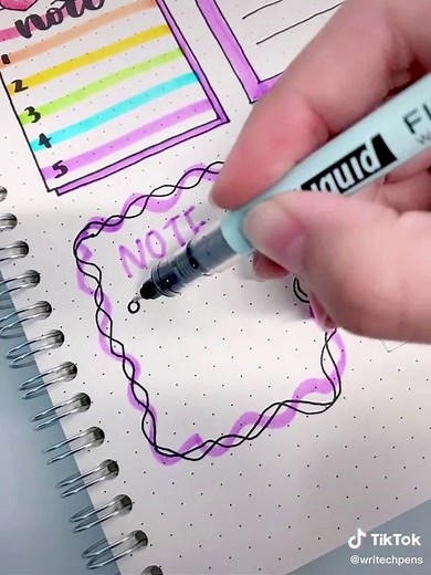 Aesthetic Rainbow Notes Design Ideas in Notebook