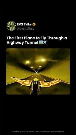 The First Plane to Fly Through a Highway Tunnel 🛣️✈️