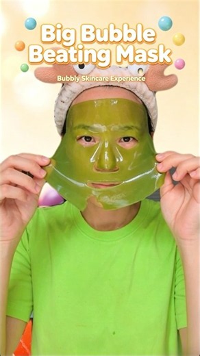 I Made A Face Mask Using Giant Colorful Bubble Balls! #handmadefacemask #funny #relax