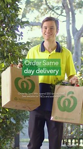 You bring the ideas, we’ll bring the ingredients–same day. Order by 1pm for same day Delivery. | Woolworths