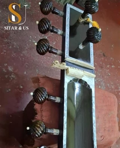 Sitar & Us on Instagram: "@sitar.and.us stories with @subhranil.sarkar_sitar : One of the most complex and difficult overhaulings we have done till date.. the history— a 100 year old sitar with non-standardised measurements.. very little range in pulling and unbalanced bass-mid-treble response.. having a big gourd (resonator) and a thin 12 inch Tabli (soundboard).. which means it produced a thin sound with high volume… However, it has sentimental values for my recently inducted student @iamanigo