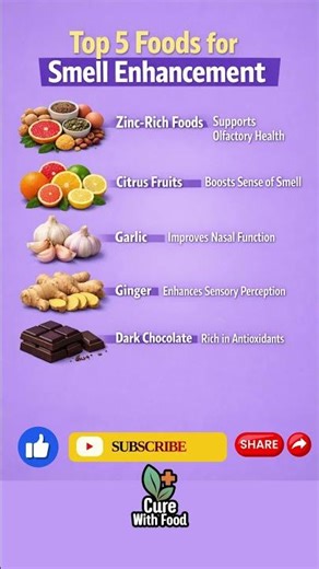 5 Powerful Foods to Boost Smell & Sensory Health #healthylifestyle #healthyeating