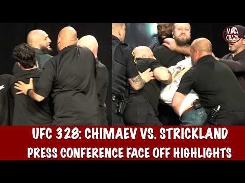UFC 328 Press Conference FACE OFF Highlights