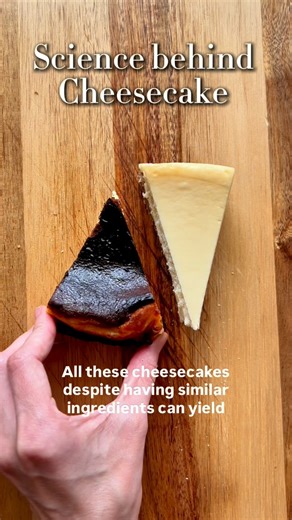 Half Batch Baking on Instagram: "Here’s your guide to the different kinds of cheesecake and as always the science behind. #cheesecake #foodscience #baking #foodie #basque #japanesecheesecake #newyork #foodie #desserts"